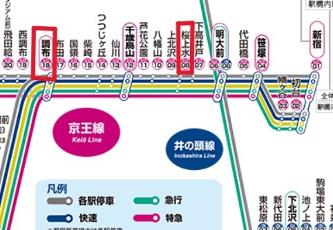 京王電鉄路線図